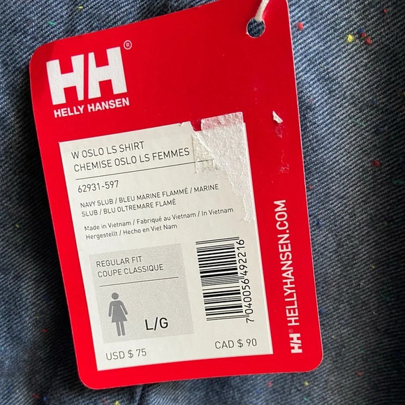 NWT Helly Hansen Women’s Oslo Long Sleeve Button Shirt Sz L - Picture 10 of 12